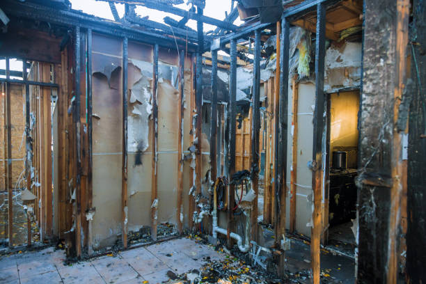 Professional Fire Damage Assessment technician working in Drain, OR